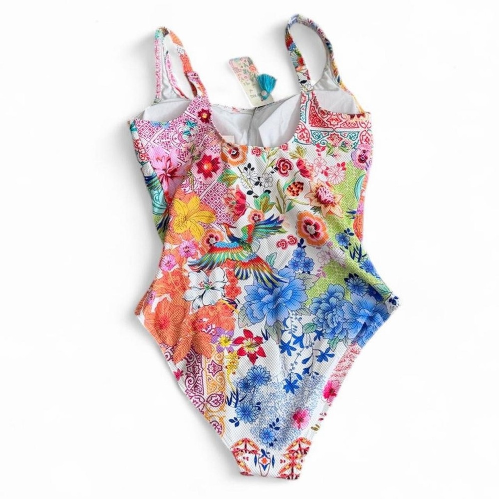 NWT JOHNNY WAS Reverse Pique Tank One Piece Paula M - Picture 5 of 11